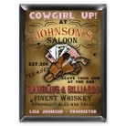 Personalized Cowgirl Saloon Pub Sign Personalized Cowgirl Saloon Pub Sign