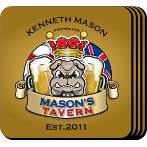 Bulldog Coaster Set