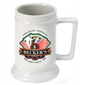 Poker Beer Stein