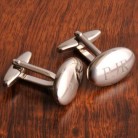 Personalized Oval Polished Cufflinks Personalized Oval Polished Cufflinks