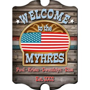 Personalized Vintage Welcome Sign
