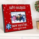 Personalized Red Holiday Picture Frame Personalized Red Holiday Picture Frame