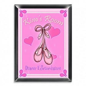 Personalized Ballet Slippers Room Sign