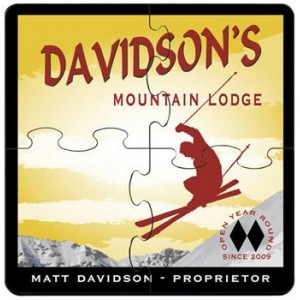 Ski Lodge Coaster Puzzle Set