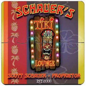 Tiki Lounge Coaster Puzzle Set