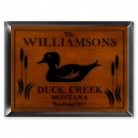 Personalized Wood Duck Cabin Sign Personalized Wood Duck Cabin Sign