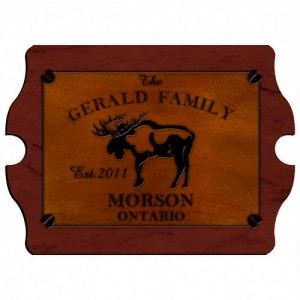 Personalized Moose Vintage Cabin Sign