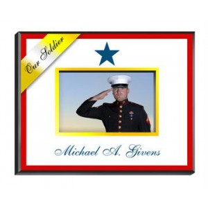 Personalized Blue Star Military Family Picture Frame