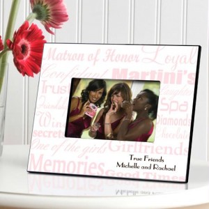 Pink on White Matron of Honor Picture Frame