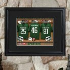 Personalized College Football Locker Room Print with Wood Frame Personalized College Football Locker Room Print with Wood Frame