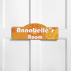 Personalized Orange Blossom Kid's Room Sign
