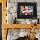Personalized College Hangout Print with Wood Frame Personalized College Hangout Print with Wood Frame