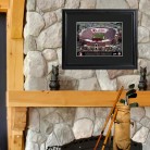 Personalized College Football Stadium Prints with Wood Frame Personalized College Football Stadium Prints with Wood Frame