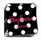 Onyx Personalized Polka Dot Coaster Set Onyx Personalized Polka Dot Coaster Set