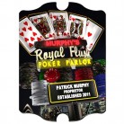 Personalized Marquee Nighttime Royal Flush Poker Vintage Sign Personalized Marquee Nighttime Royal Flush Poker Vintage Sign
