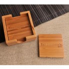 Personalized Bamboo Coaster Set Personalized Bamboo Coaster Set