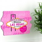 Pink with Pink Script Vegas Vintage Sign Pink with Pink Script Vegas Vintage Sign