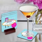 Blue Vegas Coaster Set