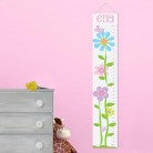 Personalized Butterflies and Blooms Height Chart