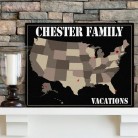 Personalized Earth Tones Family Map Canvas Personalized Earth Tones Family Map Canvas