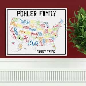 Personalized Spectrum Family Map Canvas