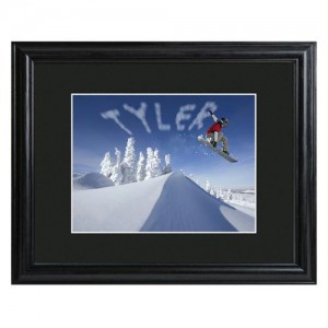 Personalized Gnarly Snowboarder Framed Print