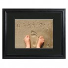 Personalized Toes in the Sand Framed Print Personalized Toes in the Sand Framed Print