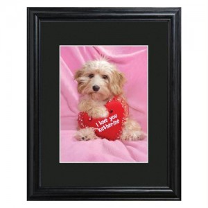 Personalized Puppy Love Framed Print