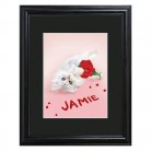 Personalized Rosy Kitten Framed Print Personalized Rosy Kitten Framed Print