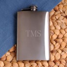 Personalized Rich Gunmetal Flask Personalized Rich Gunmetal Flask