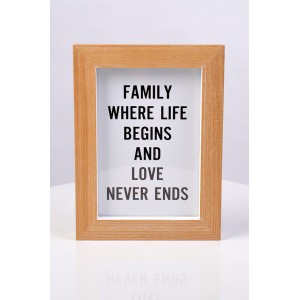 Photo art-print with "Family-quote"