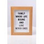 Photo art-print with "Family-quote"