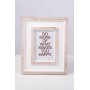 “Happy Life Quote” Print in Natural/White Wood frame  