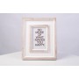 “Happy Life Quote” Print in Natural/White Wood frame  