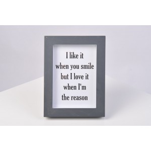 "Love Quote" Print in Grey Wood frame