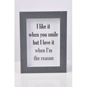 "Love Quote" Print in Grey Wood frame